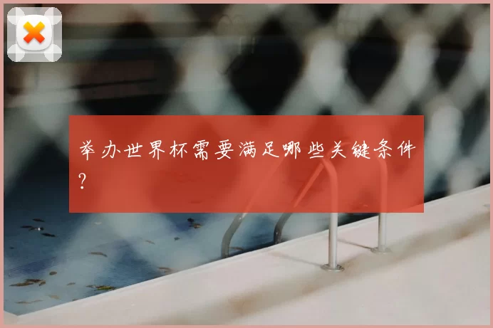 举办世界杯需要满足哪些关键条件?